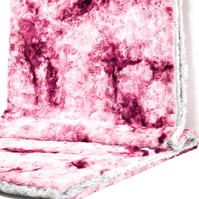 Adult Sized Minky Blanket - Dusty Rose Galaxy w/ Silver Bunny-Adult Sized Minky Blanket-Western-Cowhide-Bags-Handmade-Products-Gifts-Dancing Cactus Designs