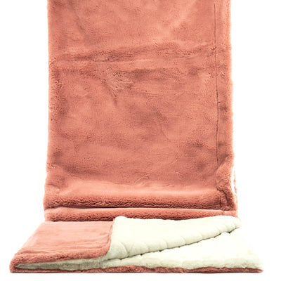 Adult Sized Minky Blanket - Eggshell Sydney w/ Peach Quartz Bunny-Adult Sized Minky Blanket-Western-Cowhide-Bags-Handmade-Products-Gifts-Dancing Cactus Designs