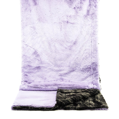Adult Sized Minky Blanket - Lavender Bunny w/ Nine Iron Rabbit-Adult Sized Minky Blanket-Western-Cowhide-Bags-Handmade-Products-Gifts-Dancing Cactus Designs