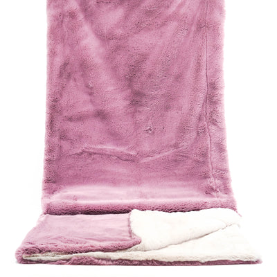 Adult Sized Minky Blanket - Misty Mauve Bunny w/ Pearl Bunny-Adult Sized Minky Blanket-Western-Cowhide-Bags-Handmade-Products-Gifts-Dancing Cactus Designs