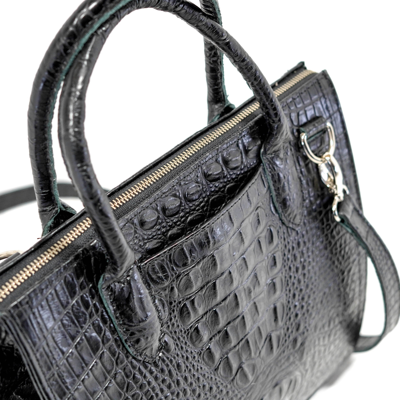 The Opry - All Embossed w/ Onyx Croc-The Opry-Western-Cowhide-Bags-Handmade-Products-Gifts-Dancing Cactus Designs