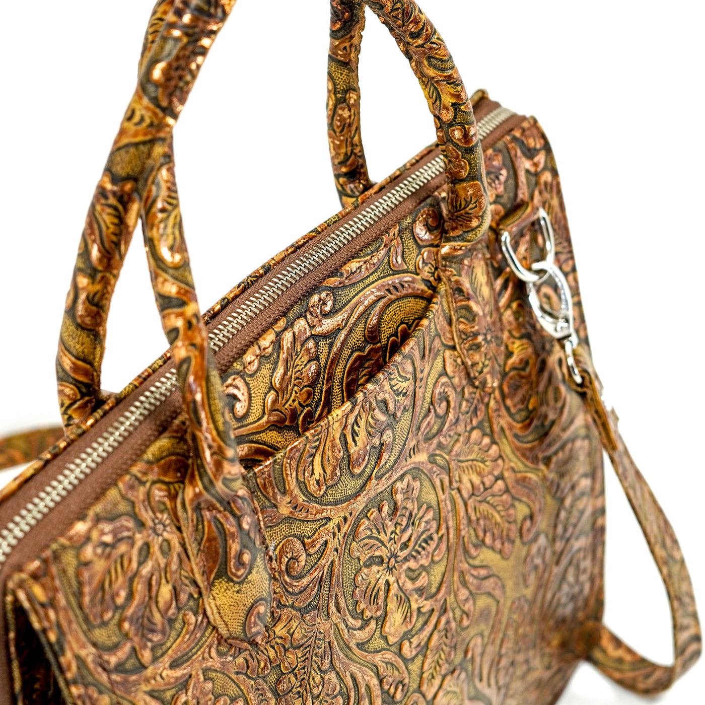 The Opry - All Embossed w/ Wyoming Tool-The Opry-Western-Cowhide-Bags-Handmade-Products-Gifts-Dancing Cactus Designs