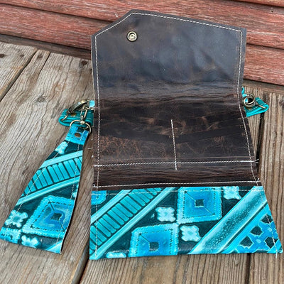 Miranda - w/ Turquoise Matrix Navajo & Brass Hardware-Miranda-Western-Cowhide-Bags-Handmade-Products-Gifts-Dancing Cactus Designs
