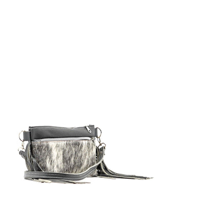 002 Miss Kitty - Grey Brindle w/ Grey Leather-Miss Kitty-Western-Cowhide-Bags-Handmade-Products-Gifts-Dancing Cactus Designs