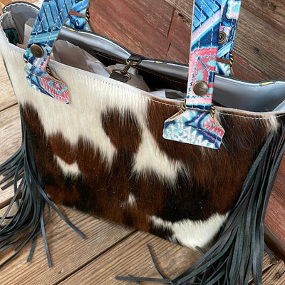 008 Taylor - Tricolor w/ Tucson Sundown Aztec-Taylor-Western-Cowhide-Bags-Handmade-Products-Gifts-Dancing Cactus Designs