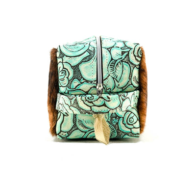 010 Dutton - Brindle w/ Geode Roses-Dutton-Western-Cowhide-Bags-Handmade-Products-Gifts-Dancing Cactus Designs