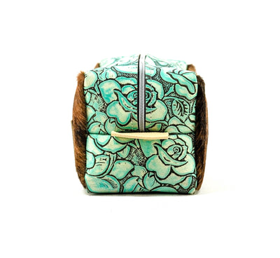 010 Dutton - Brindle w/ Geode Roses-Dutton-Western-Cowhide-Bags-Handmade-Products-Gifts-Dancing Cactus Designs