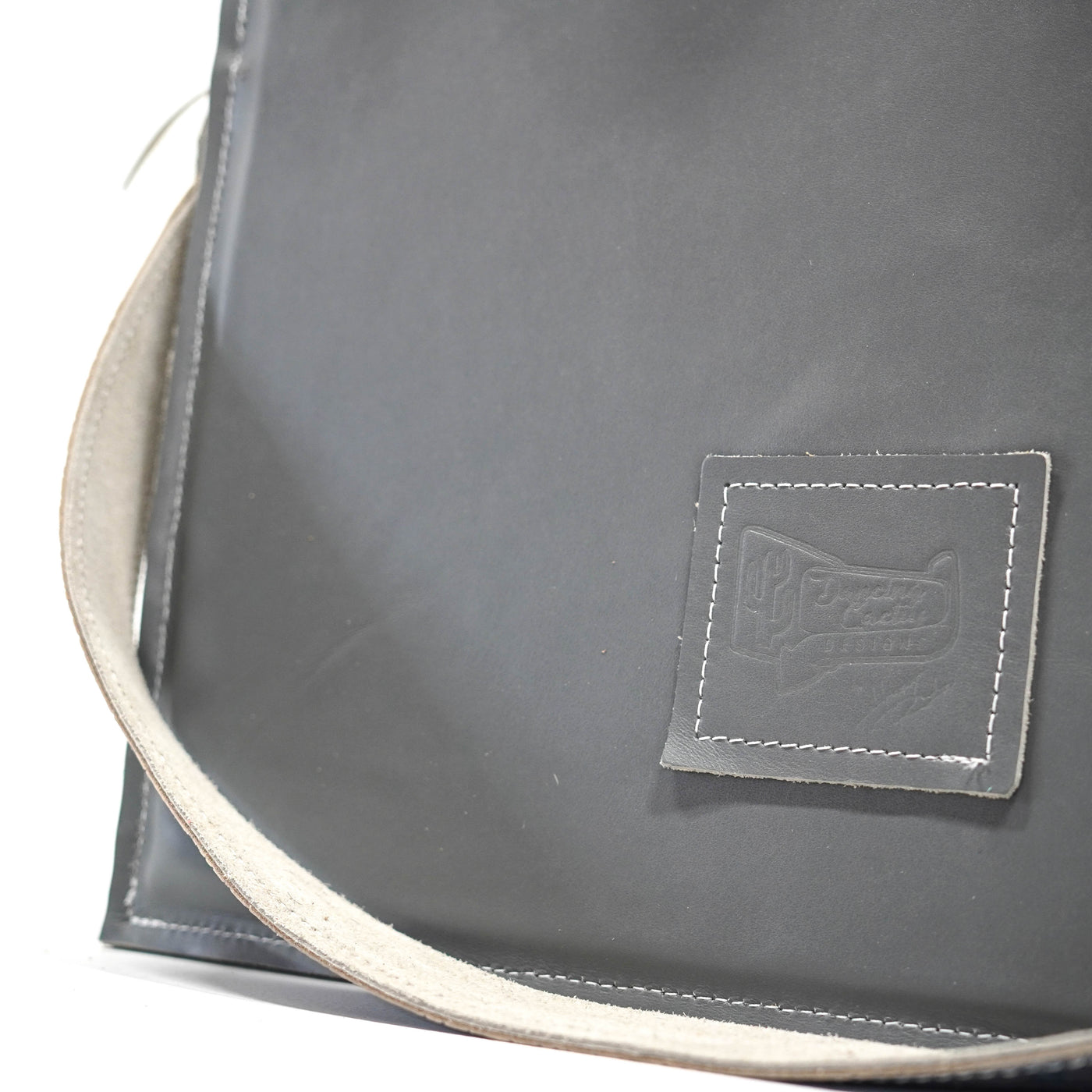 011 Clerk - Black & White w/ Sapphire Tool-Clerk-Western-Cowhide-Bags-Handmade-Products-Gifts-Dancing Cactus Designs