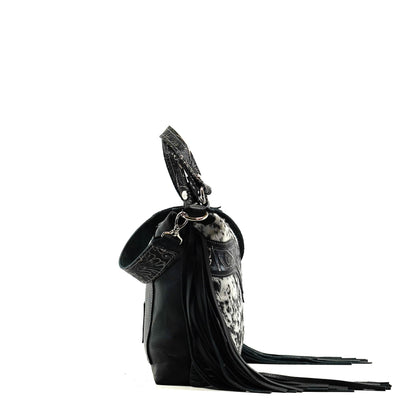 019 Fancy Oakley - Salted Pepper w/ Autumn Ash-Fancy Oakley-Western-Cowhide-Bags-Handmade-Products-Gifts-Dancing Cactus Designs