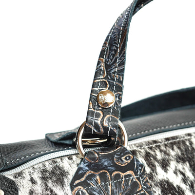 019 Fancy Oakley - Salted Pepper w/ Autumn Ash-Fancy Oakley-Western-Cowhide-Bags-Handmade-Products-Gifts-Dancing Cactus Designs