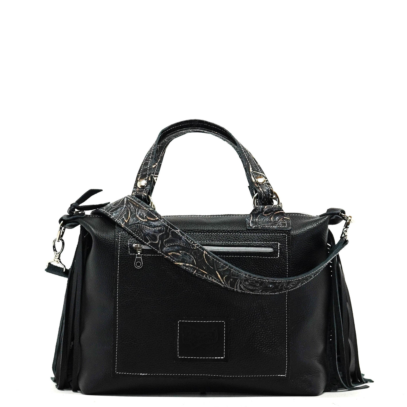 019 Fancy Oakley - Salted Pepper w/ Autumn Ash-Fancy Oakley-Western-Cowhide-Bags-Handmade-Products-Gifts-Dancing Cactus Designs