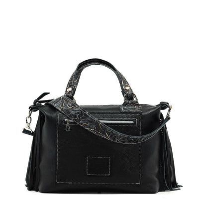 019 Fancy Oakley - Salted Pepper w/ Autumn Ash-Fancy Oakley-Western-Cowhide-Bags-Handmade-Products-Gifts-Dancing Cactus Designs