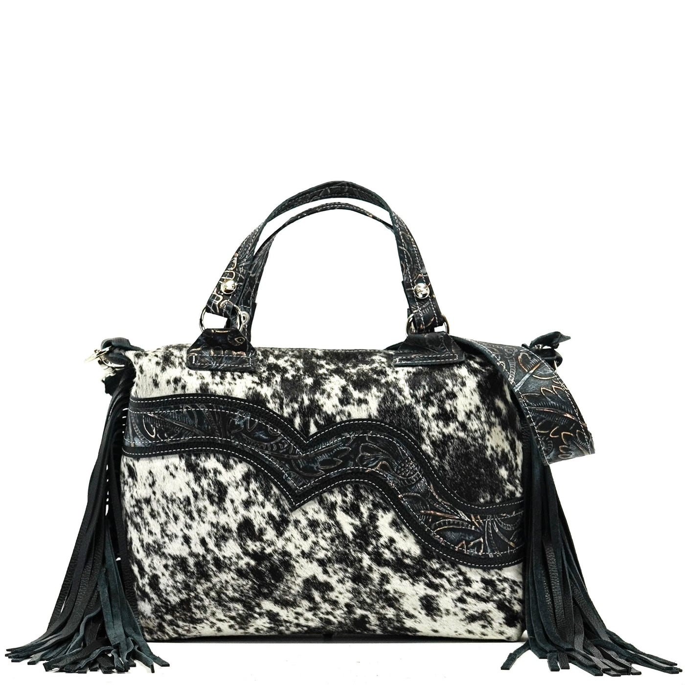 019 Fancy Oakley - Salted Pepper w/ Autumn Ash-Fancy Oakley-Western-Cowhide-Bags-Handmade-Products-Gifts-Dancing Cactus Designs