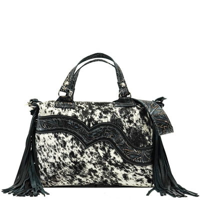 019 Fancy Oakley - Salted Pepper w/ Autumn Ash-Fancy Oakley-Western-Cowhide-Bags-Handmade-Products-Gifts-Dancing Cactus Designs