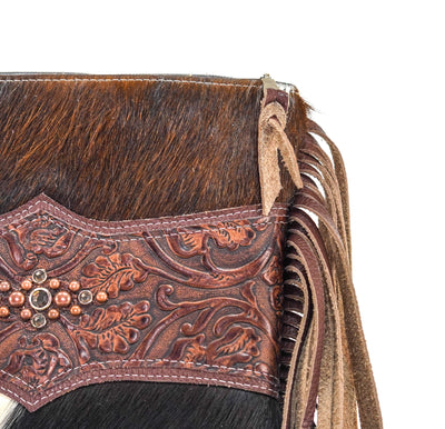 055 Shania - Tricolor w/ Cowboy Tool-Shania-Western-Cowhide-Bags-Handmade-Products-Gifts-Dancing Cactus Designs
