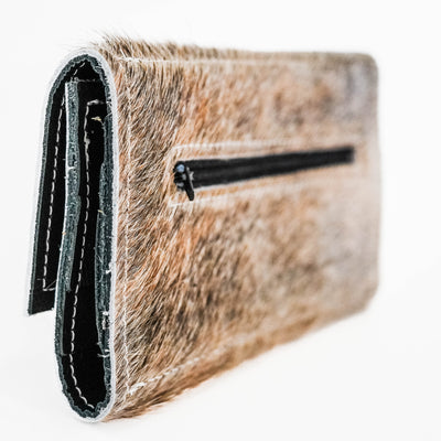 058 Kacey Wallet - Exotic Brindle-Kacey Wallet-Western-Cowhide-Bags-Handmade-Products-Gifts-Dancing Cactus Designs