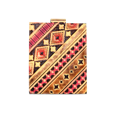 13'' Tablet Sleeve - Black & Rose Gold Acid w/ Summit Fire Navajo-13'' Tablet Sleeve-Western-Cowhide-Bags-Handmade-Products-Gifts-Dancing Cactus Designs