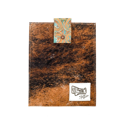 13'' Tablet Sleeve - Red Brindle w/ Agave Laredo-13'' Tablet Sleeve-Western-Cowhide-Bags-Handmade-Products-Gifts-Dancing Cactus Designs