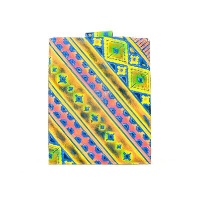 13'' Tablet Sleeve - Red Brindle w/ Neon Trip Navajo-13'' Tablet Sleeve-Western-Cowhide-Bags-Handmade-Products-Gifts-Dancing Cactus Designs