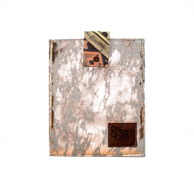 13'' Tablet Sleeve - Rosegold Acid w/ Adobe Navajo-13'' Tablet Sleeve-Western-Cowhide-Bags-Handmade-Products-Gifts-Dancing Cactus Designs