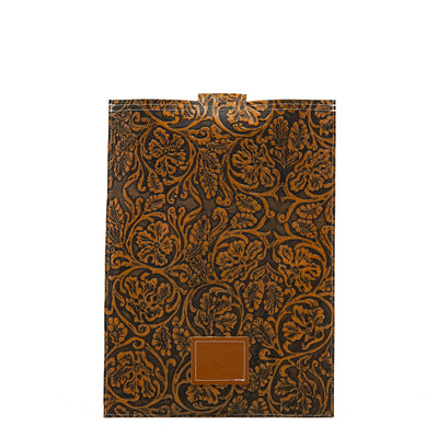 18'' Laptop Sleeve - All Embossed w/ Honey Tool-18'' Laptop Sleeve-Western-Cowhide-Bags-Handmade-Products-Gifts-Dancing Cactus Designs