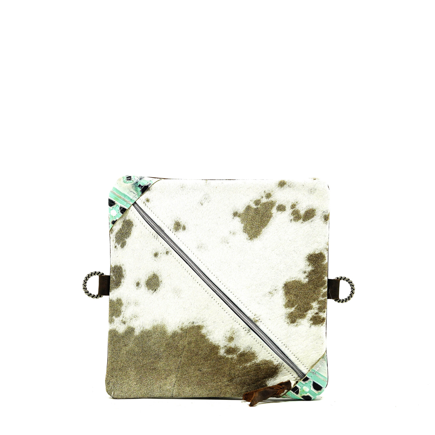 Accessory Bag - Dusty Brindle w/ Iceland Navajo-Accessory Bag-Western-Cowhide-Bags-Handmade-Products-Gifts-Dancing Cactus Designs