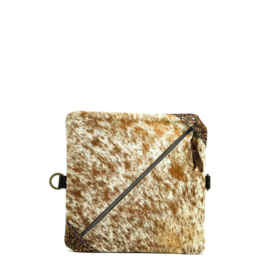 Accessory Bag - Speckled Longhorn w/ Goldrush tool-Accessory Bag-Western-Cowhide-Bags-Handmade-Products-Gifts-Dancing Cactus Designs