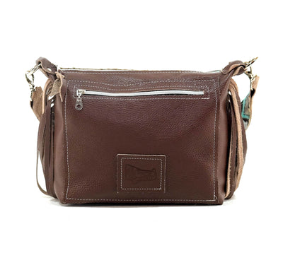 Annie - All Embossed w/ Cocoa Navajo-Annie-Western-Cowhide-Bags-Handmade-Products-Gifts-Dancing Cactus Designs