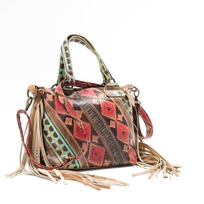 Annie - All Embossed w/ Santa Fe Navajo-Annie-Western-Cowhide-Bags-Handmade-Products-Gifts-Dancing Cactus Designs