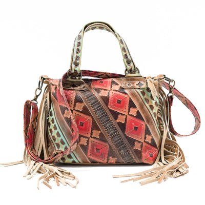 Annie - All Embossed w/ Santa Fe Navajo-Annie-Western-Cowhide-Bags-Handmade-Products-Gifts-Dancing Cactus Designs