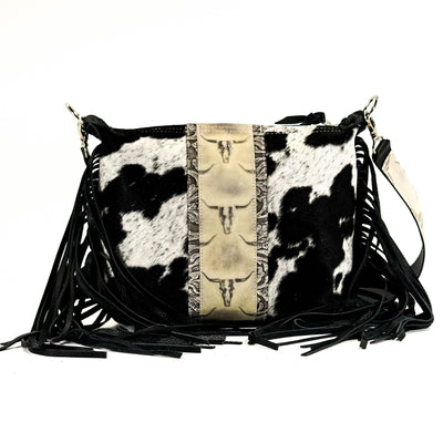 Annie - Black & White w/ Ghost Skulls-Annie-Western-Cowhide-Bags-Handmade-Products-Gifts-Dancing Cactus Designs