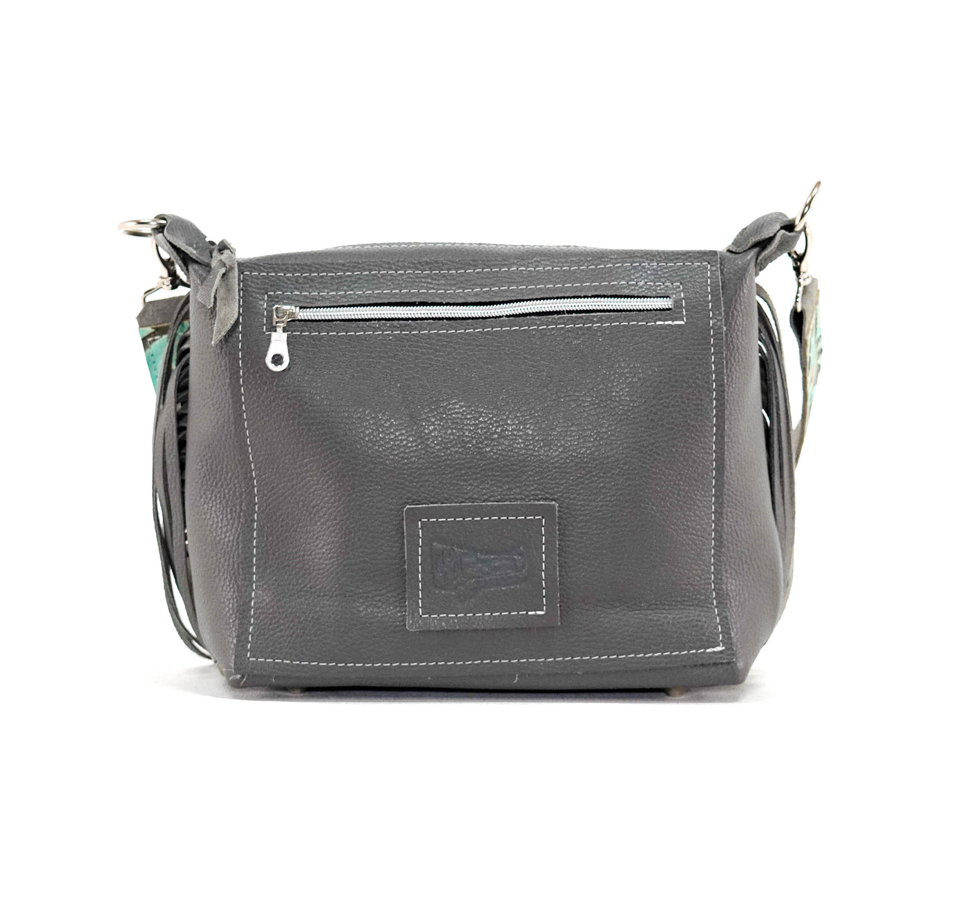 Annie - Black & White w/ Mint Laredo-Annie-Western-Cowhide-Bags-Handmade-Products-Gifts-Dancing Cactus Designs