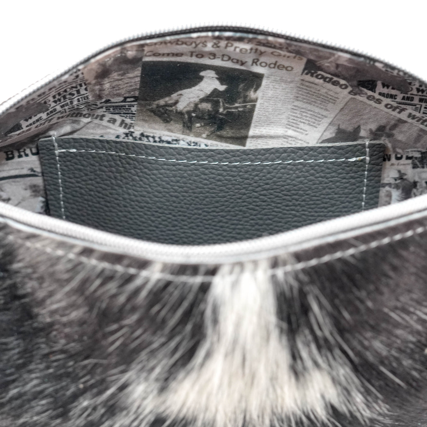 Annie - Black & White w/ Mint Laredo-Annie-Western-Cowhide-Bags-Handmade-Products-Gifts-Dancing Cactus Designs