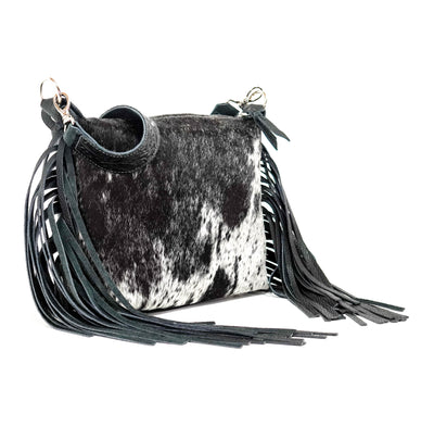 Annie - Black & White w/ No Embossed-Annie-Western-Cowhide-Bags-Handmade-Products-Gifts-Dancing Cactus Designs
