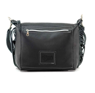 Annie - Black & White w/ No Embossed-Annie-Western-Cowhide-Bags-Handmade-Products-Gifts-Dancing Cactus Designs
