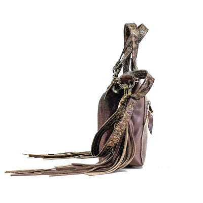 Annie - Brindle w/ Goldrush Tool-Annie-Western-Cowhide-Bags-Handmade-Products-Gifts-Dancing Cactus Designs