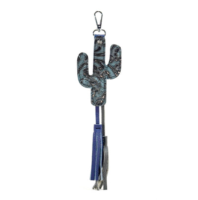 Bag Charm - All Embossed w/ Plated Denim Tool-Bag Charm-Western-Cowhide-Bags-Handmade-Products-Gifts-Dancing Cactus Designs