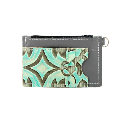 Bandit Wallet - All Embossed w/ Mint Laredo-Bandit Wallet-Western-Cowhide-Bags-Handmade-Products-Gifts-Dancing Cactus Designs