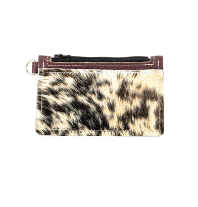 Bandit Wallet - Chocolate & White w/ Mint Chocolate Skulls-Bandit Wallet-Western-Cowhide-Bags-Handmade-Products-Gifts-Dancing Cactus Designs