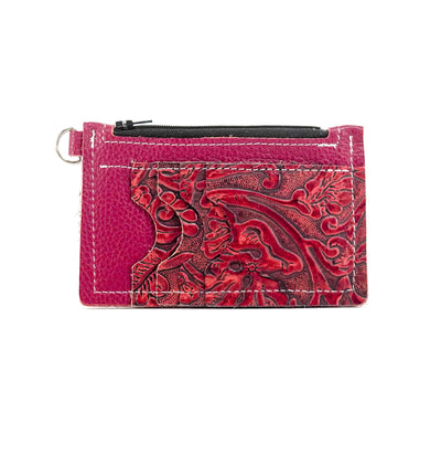 Bandit Wallet - Tricolor w/ Red Tool-Bandit Wallet-Western-Cowhide-Bags-Handmade-Products-Gifts-Dancing Cactus Designs
