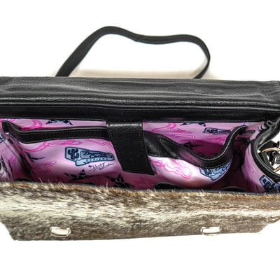 Briefcase - Brindle w/ Great Plains Navajo-Briefcase-Western-Cowhide-Bags-Handmade-Products-Gifts-Dancing Cactus Designs