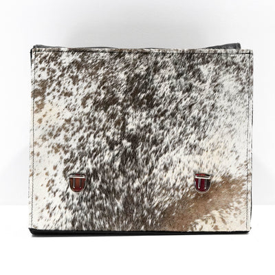 Briefcase - Longhorn w/ Great Plains Navajo-Briefcase-Western-Cowhide-Bags-Handmade-Products-Gifts-Dancing Cactus Designs
