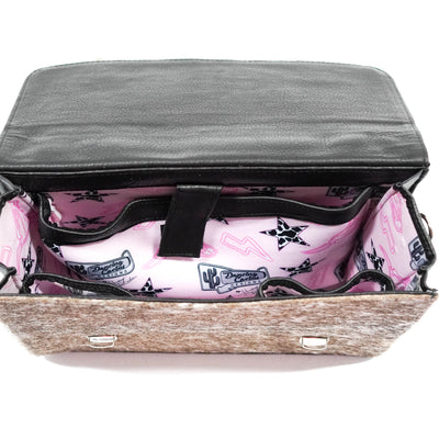 Briefcase - Longhorn w/ Margaritaville Navajo-Briefcase-Western-Cowhide-Bags-Handmade-Products-Gifts-Dancing Cactus Designs