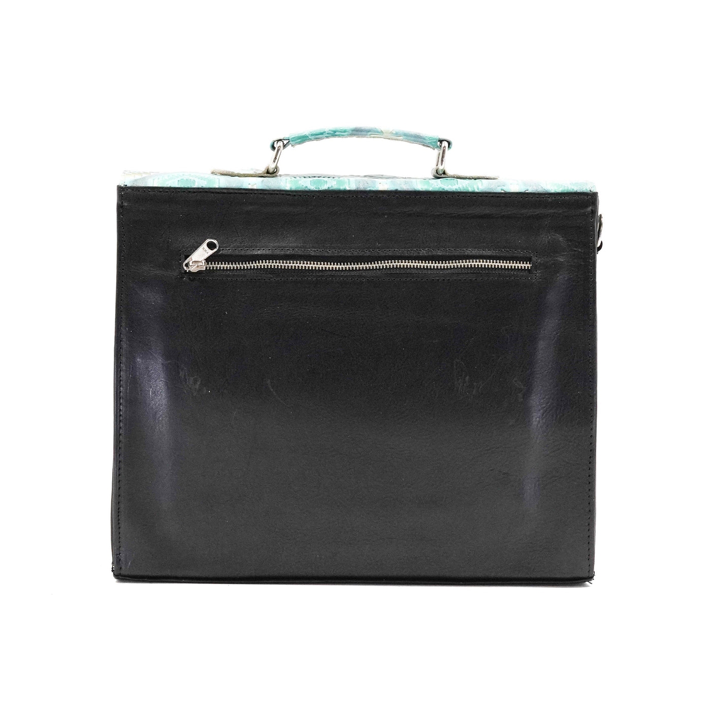 Briefcase - Longhorn w/ Royston Aztec-Briefcase-Western-Cowhide-Bags-Handmade-Products-Gifts-Dancing Cactus Designs