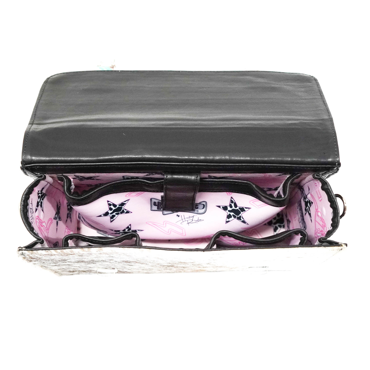 Briefcase - Longhorn w/ Royston Aztec-Briefcase-Western-Cowhide-Bags-Handmade-Products-Gifts-Dancing Cactus Designs