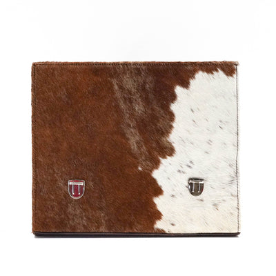 Briefcase - Longhorn w/ Royston Navajo-Briefcase-Western-Cowhide-Bags-Handmade-Products-Gifts-Dancing Cactus Designs