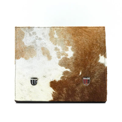 Briefcase - Longhorn w/ Royston Navajo-Briefcase-Western-Cowhide-Bags-Handmade-Products-Gifts-Dancing Cactus Designs