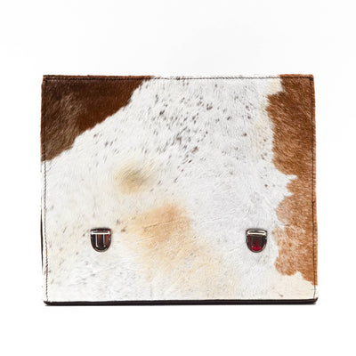 Briefcase - Longhorn w/ Royston Navajo-Briefcase-Western-Cowhide-Bags-Handmade-Products-Gifts-Dancing Cactus Designs
