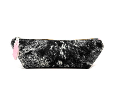 Buckle Bunny - Black & White w/ Pink Roses-Buckle Bunny-Western-Cowhide-Bags-Handmade-Products-Gifts-Dancing Cactus Designs