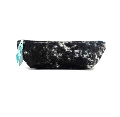 Buckle Bunny - Black & White w/ Tropical Croc/Roses-Buckle Bunny-Western-Cowhide-Bags-Handmade-Products-Gifts-Dancing Cactus Designs